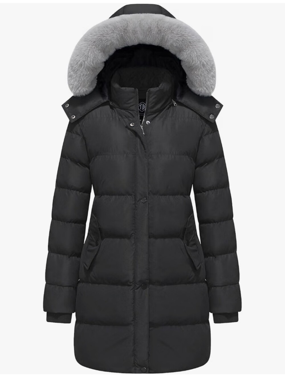 Women's Winter Thicken Puffer Coat Warm Snow Jacket with Fur Removable Hood